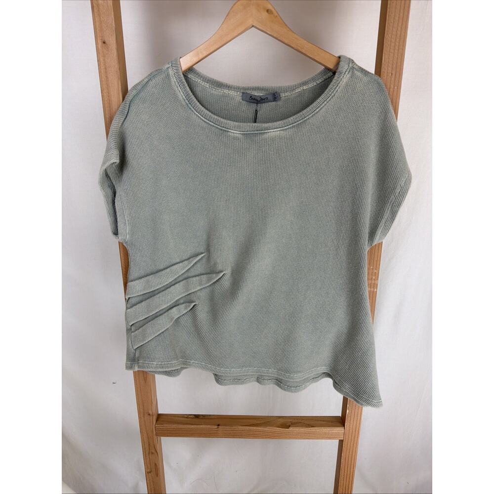 NWT Beau Jours by Chalet USA Short Sleeve Green Sweater #0998 Size XS